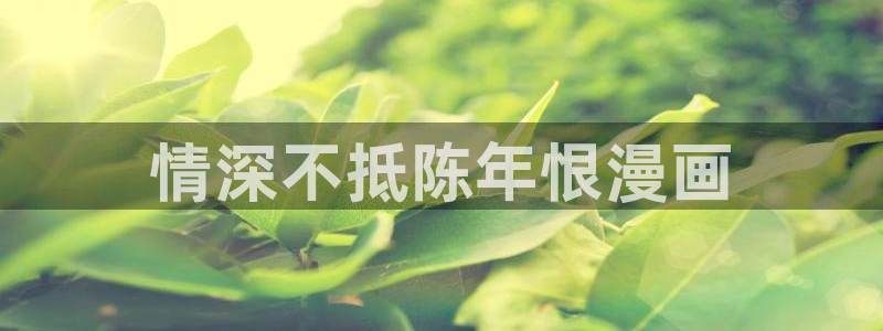虫虫漫画网站入口：情深不抵陈年恨漫画